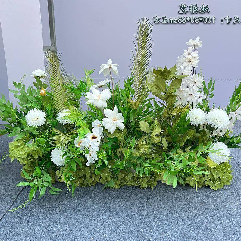 婚庆仿真地排商花套装酒店花布置礼户外草EUJ坪婚场道具仿真排花