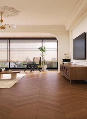 光砖法式焦糖色鱼骨纹木纹砖6广00x1200柔全AR126105瓷地砖仿木地