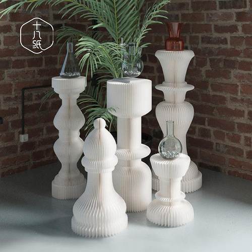 创意棋子展示台橱窗装饰柱陈列架展会架高低中岛流水台店铺展示架