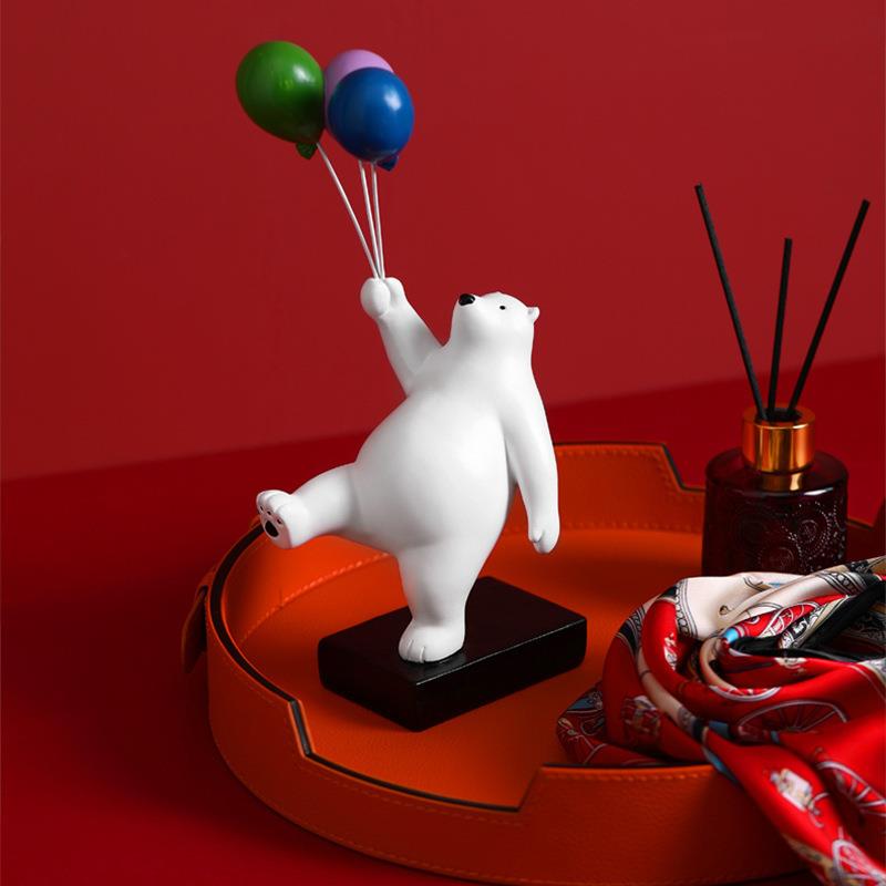 创意气球熊办公室家居饰品电视柜办公桌酒柜装饰品儿童房桌面摆件