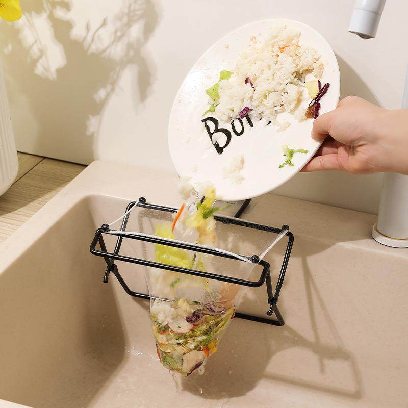 厨房水槽过滤网架吸盘式剩饭剩菜防堵洗碗盆水池厨余垃圾沥水网架