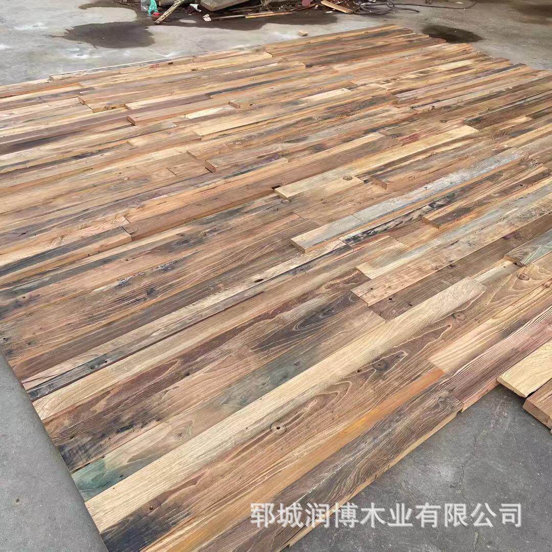 自然风化纹理家具木板材 简约老式茶桌板材 自然边整张木板材