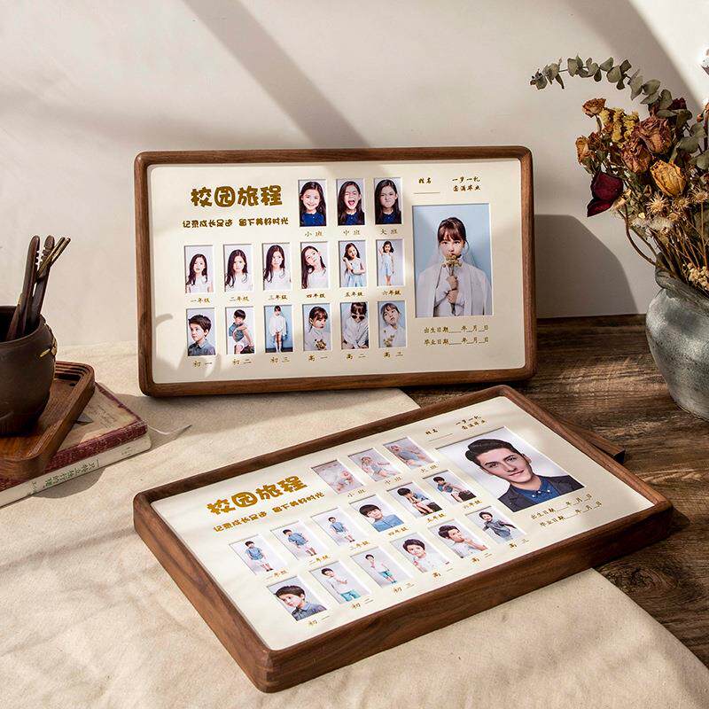 校园时光相框儿童校园成长记录相框学生纪念画框挂摆两用圆角相框