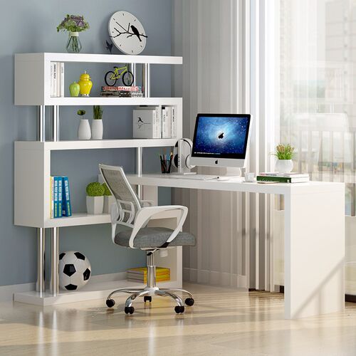现代家用台式转角电脑桌经济简约L型书桌学生角落办公学习写字桌