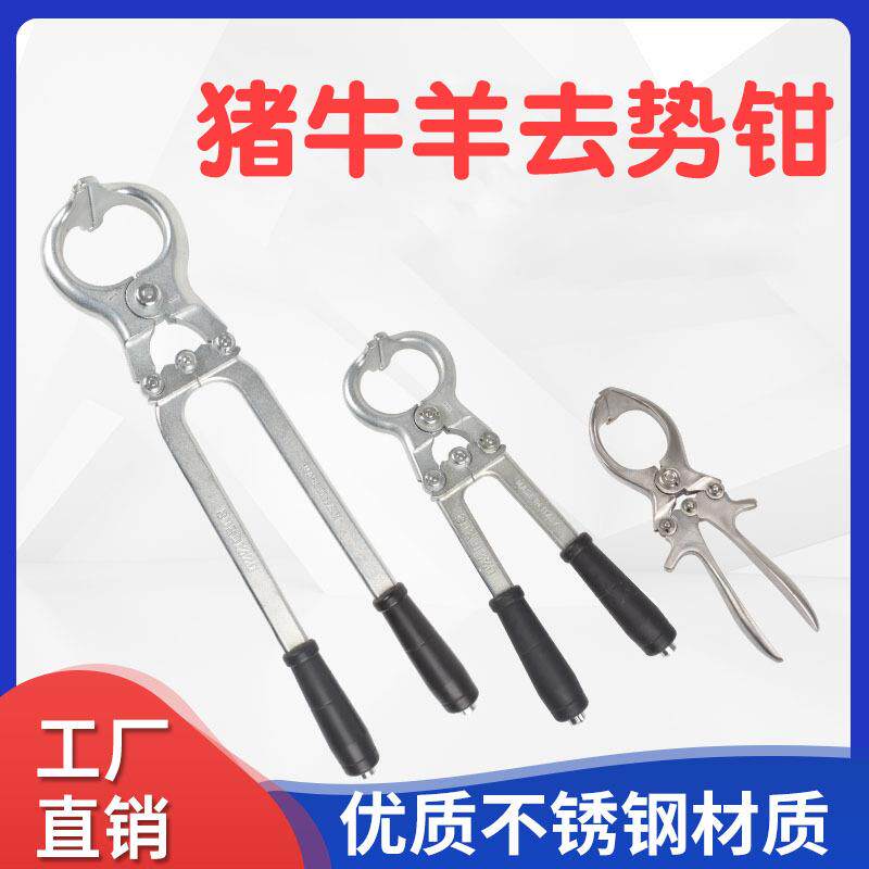兽用去势钳不锈钢猪牛羊用阉割钳无血煽公羊钳夹羊蛋钳子结扎工具