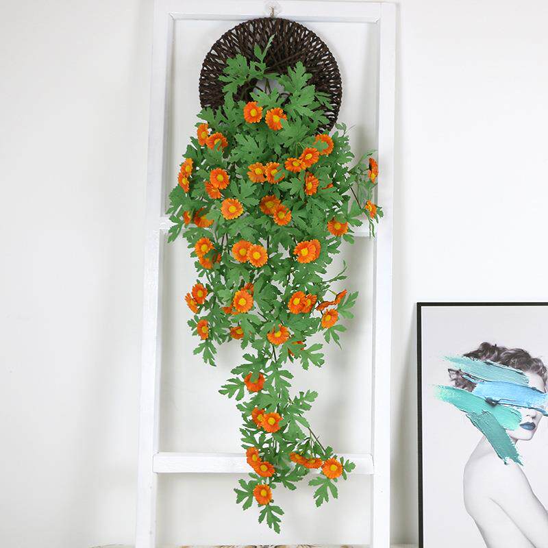 假花仿真花挂墙上墙花挂装饰花小仿真绿植