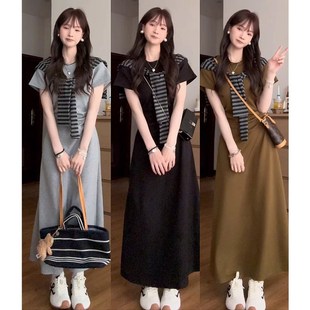 夏日绝美连衣裙子女夏季2025新款初夏穿搭独特漂亮掐腰长裙小个子