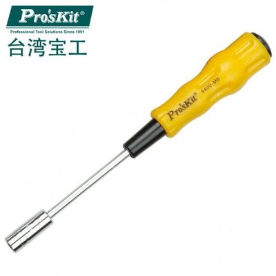 台湾宝工Pros'kit 19400-M6 黄黑软柄套筒起子螺丝批(6.0*70mm)