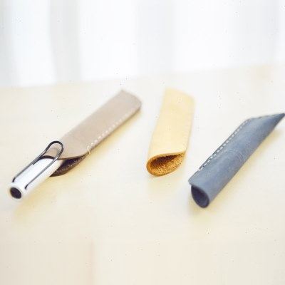 飘.生活 筒状真皮笔袋头层牛皮笔套定制疯马皮 创意钢笔套2支包邮,文具电教/文化用品/商务用品,笔袋,淘宝优惠券,粉丝福利购,淘宝优惠卷