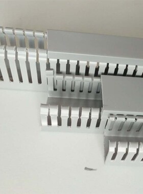 高品质灰色PVC线槽电缆配电柜箱走线槽阻燃U型行线槽明装塑料线槽