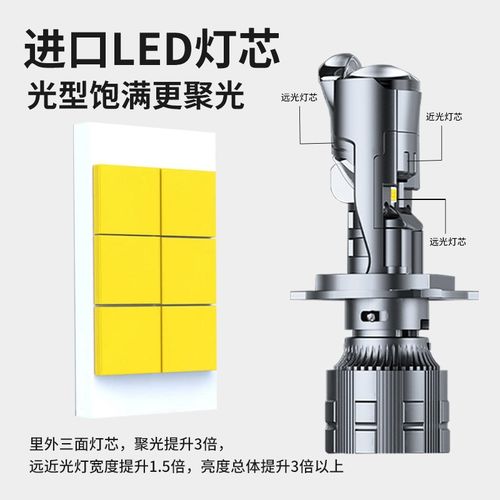 适用铃木UY125改装灯泡UU125踏板摩托车led大灯透镜UE125H4双透镜