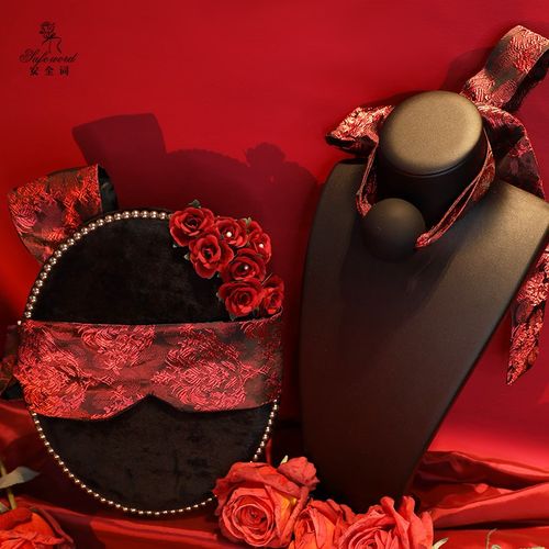 中国风绸缎氛围眼罩束缚蒙眼套装口球情调口塞sp道具男女同款