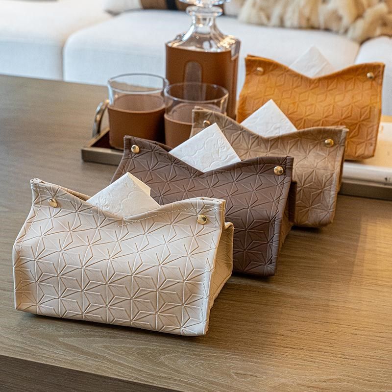 高级感几何纹理纸巾盒客厅茶几纸巾套简约轻奢厕所抽纸盒收纳摆件,收纳整理,纸巾盒,淘宝优惠券,粉丝福利购,淘宝优惠卷