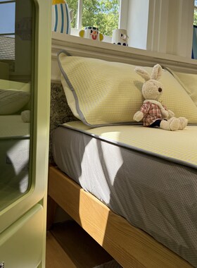 清新凉感果冻凉席樱桃奶油黄色床笠夏凉席空调席1.5m1.8米三件套