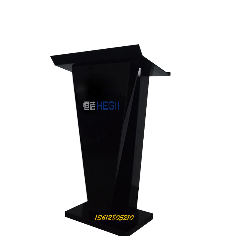 黑白色亚克力演讲台4s店迎宾台接待台咨客台会议发言台水晶讲台