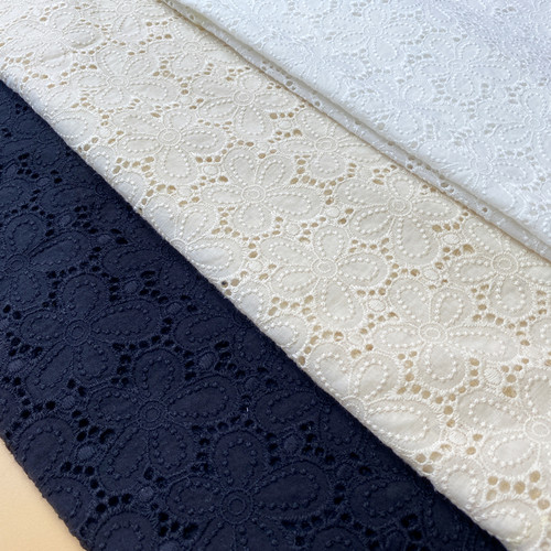 田园粉色布料夏季纯棉时尚服装婚纱面料DIY布料全棉刺绣镂空棉布