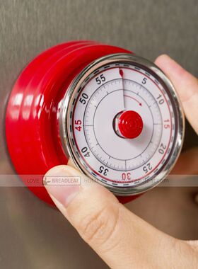 磁铁红色厨房机械复古计时器 厨房定时器 冰箱吸附背磁吸倒计时器