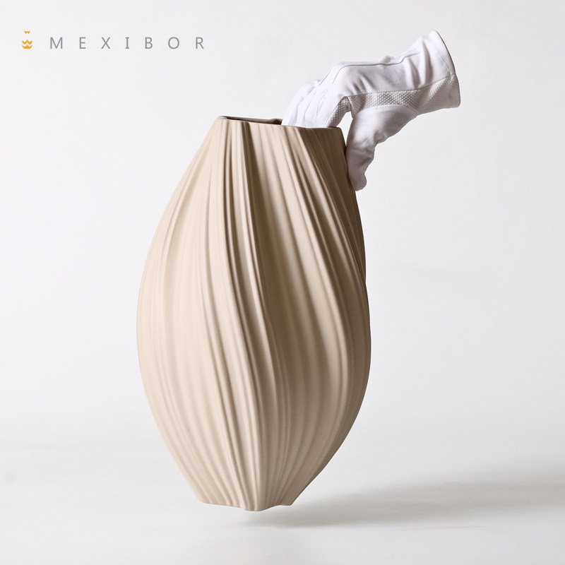 极简艺术风陶瓷花瓶高级感家居客厅玄关大号装饰摆件民宿店面陈设,家居饰品,花瓶,淘宝优惠券,粉丝福利购,淘宝优惠卷