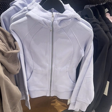 代购直邮 lululemon Scuba系列薄绒修身全拉链运动连帽衫卫衣女款