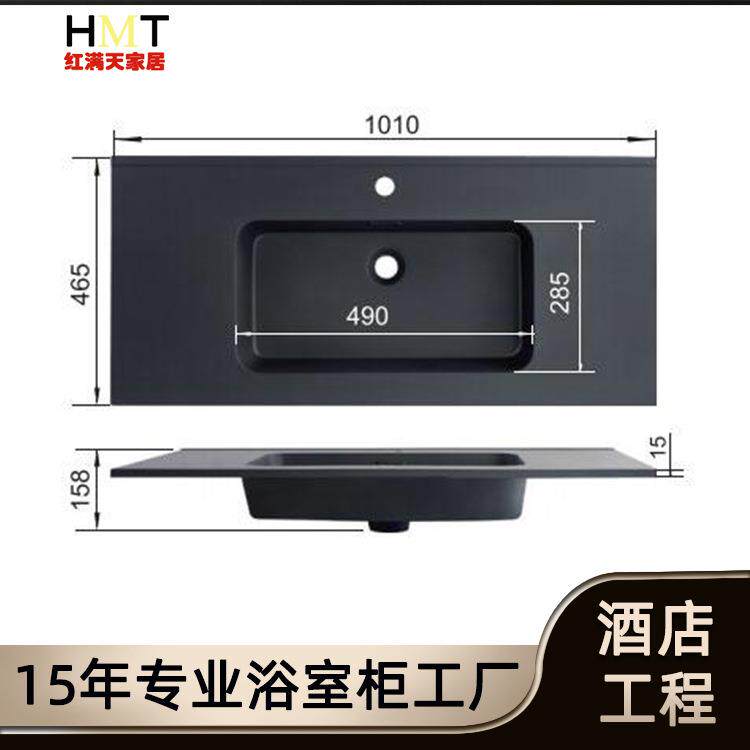 一体盆肤感盆人造石一体成型台面酒店洗手池洗脸台盆厂家直销