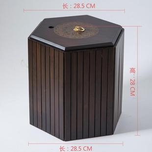 五福纳祥胡桃色茶渣桶竹茶桶功夫滤茶桶茶桶垃圾桶茶道零配废水桶