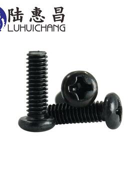 M2*2-25十字圆头机牙螺钉 黑色螺丝 小螺丝