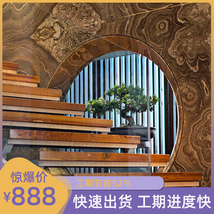 餐厅商场复式阁楼楼梯南京翰铭室外弧形楼梯中柱旋转木饰面楼梯