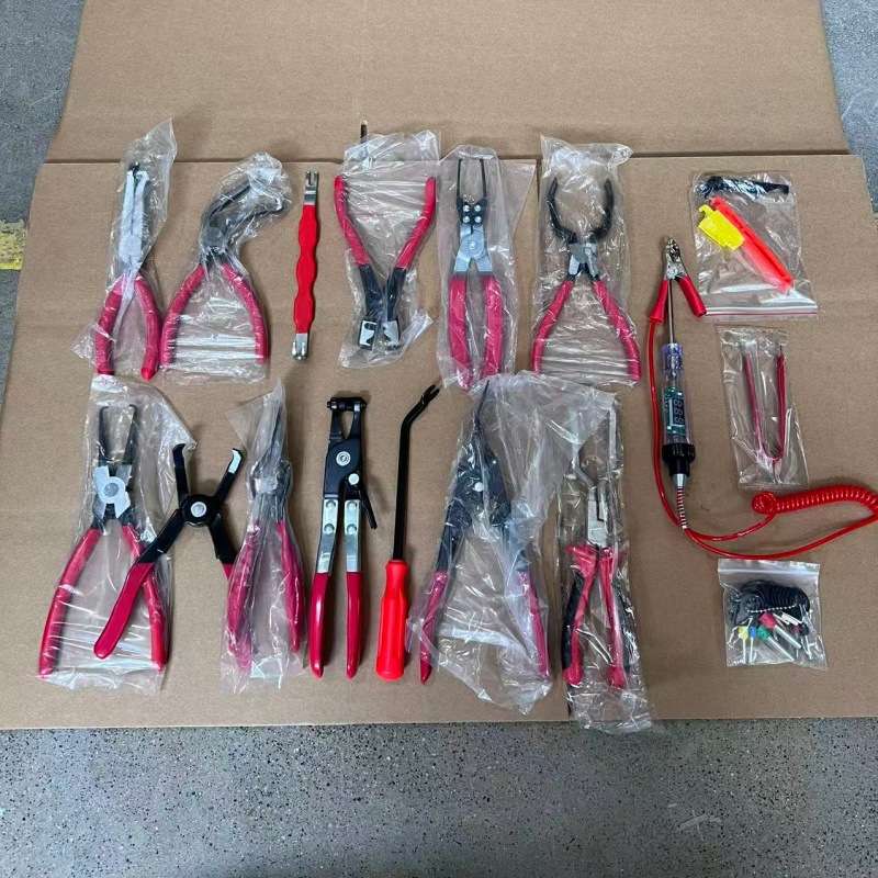 汽修钳工具套装跨境出口爆款厂家直销断电钳卡扣钳油管钳起子撬棍