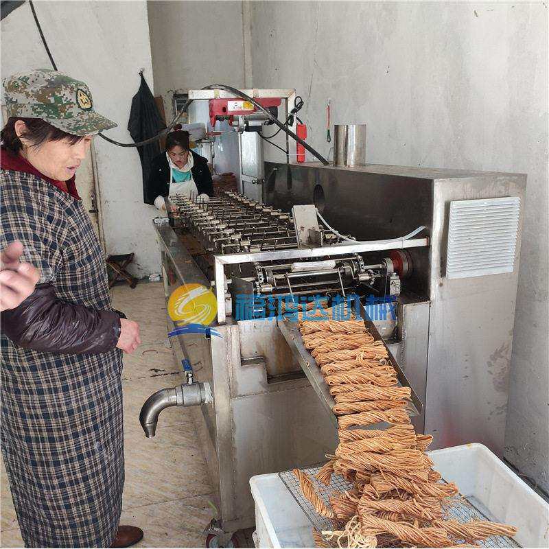 厂家生产蝴蝶馓子油炸机 电加热炸馓子油炸机 金丝馓子油炸机