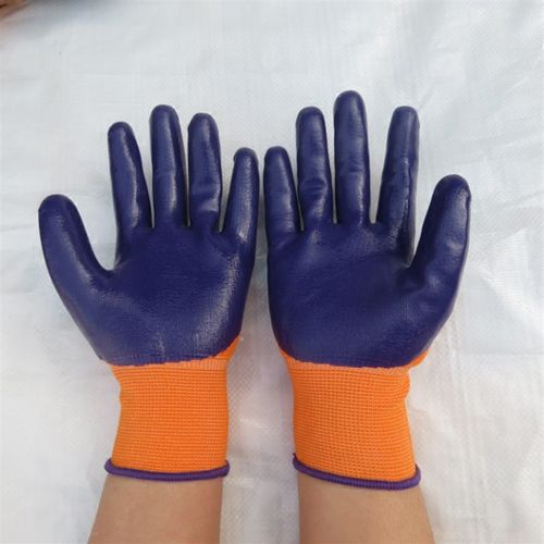 红宇n359星宇劳保手套尼龙丁腈乳胶防油机械透气耐磨涂胶防护工地