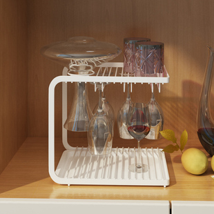 红酒杯架家用悬挂倒挂高脚杯架酒柜吧台桌面水杯醒酒器收纳置物架