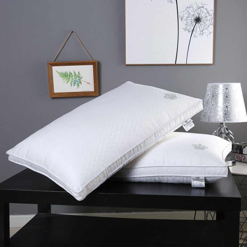 五星级酒店枕头超柔软成人枕头枕芯单人全棉护颈低中高枕一对拍2