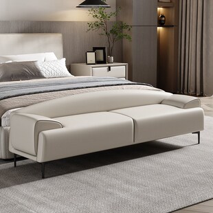 意式床尾凳卧室极简床前凳床榻简约现代床边凳长条凳衣帽间沙发凳