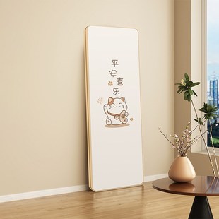 全面屏落地隐藏式全身镜超薄圆角隐形开门穿衣镜画暗藏可关闭镜子