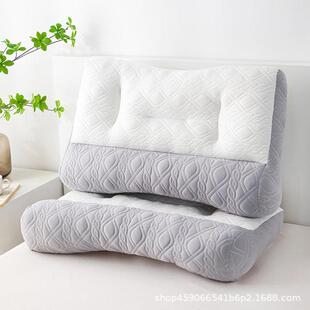 现货新款枕芯双向乳胶反牵引护颈枕头多功能亲肤透气按摩侧睡理疗