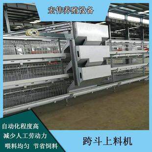 自动化喂料设备养殖场用养鸡喂饲料机械跨斗式饲喂设备厂家