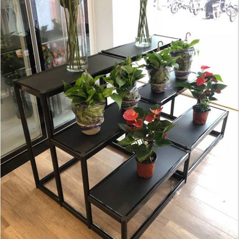 室内花架阳台展示架花店货架阶梯花店展示架展会花架鲜花台阶货架
