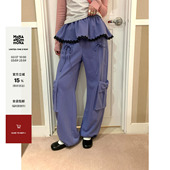 廓形可拆卸屁帘工装 新品 卫裤 个性 女 Mona张绮贤 口袋休闲裤 春季