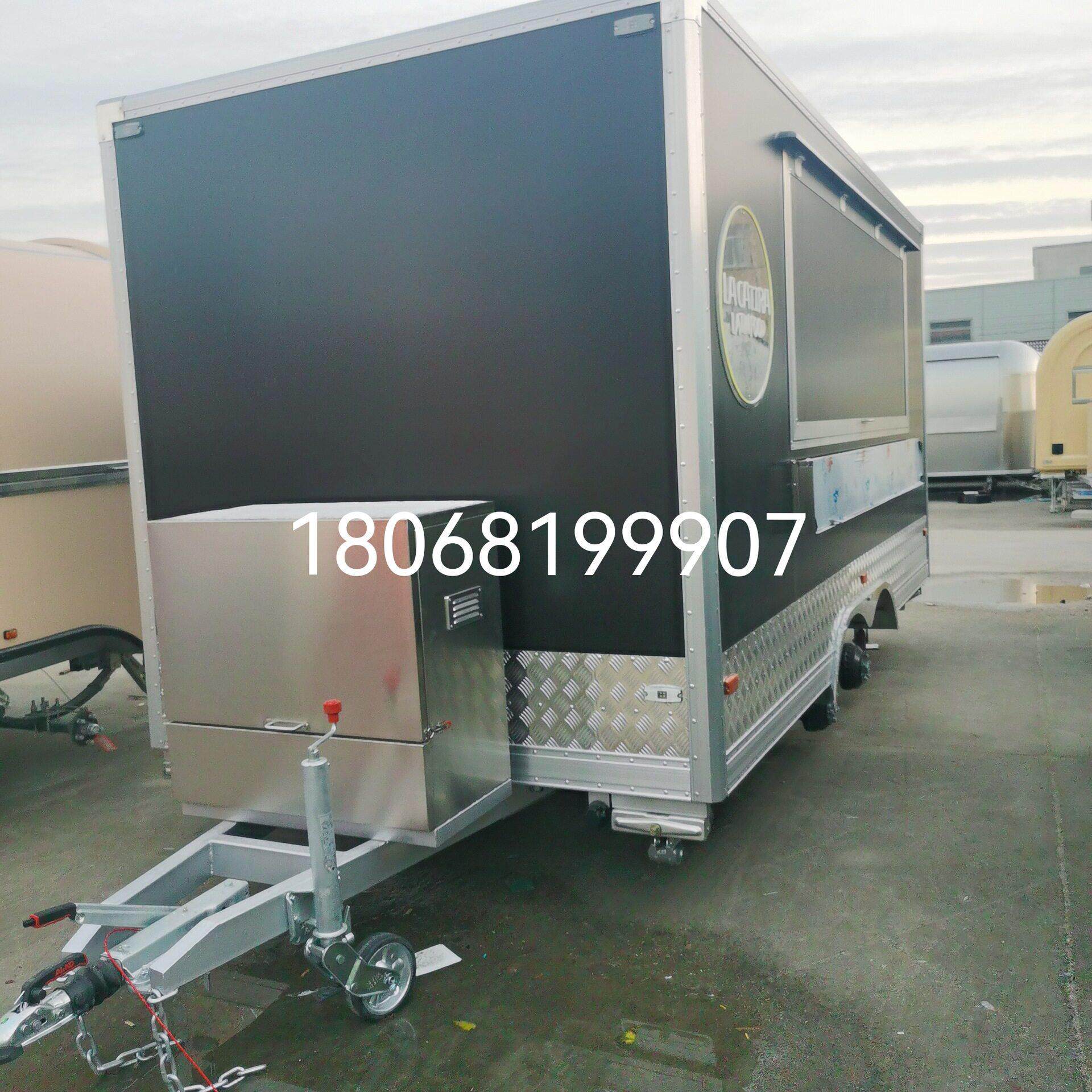 欧标美标外贸工厂直销定做出口方型车移动水果捞凉皮凉面麻辣烫车