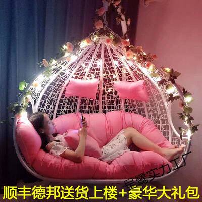吊人椅吊篮椅秋千户阳台室内藤摇椅成59212人家用庭院懒鸟巢双人