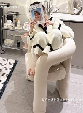 网红化现妆用椅衣帽间GON设计师代妆简约卧室家轻奢梳台椅子凳