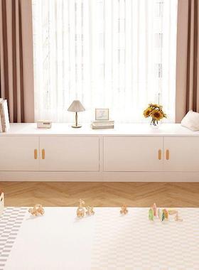 米YRM现代阳台榻榻纳收置物柜柜子靠墙细长地卧室台飘窗台落地储