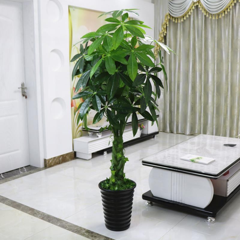 盆假树发财树植物落地盆栽料大型客厅假花塑TYX花装饰景绿植
