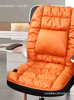 办室加热公垫久24235坐椅坐子垫靠垫一体座冬季护腰保暖加厚电热