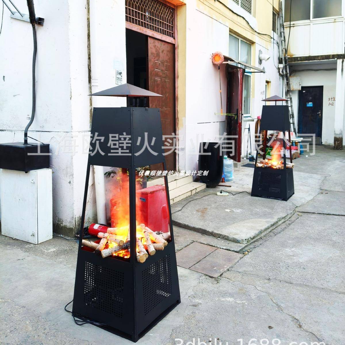 外滩淮海路酒吧户外电子篝路灯防火仿真火水焰篝火盆TH888宝篝塔