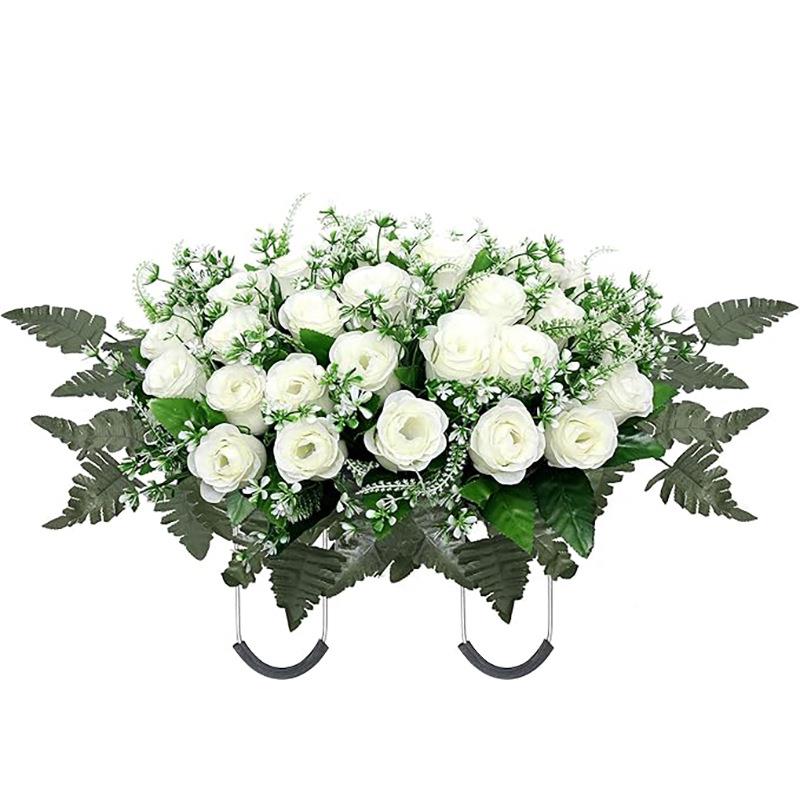 境瑰花款装热销爆款仿真墓玫碑花R0062墓地跨花缅怀故人户外假花