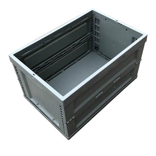 600-40灰色塑料折叠箱工厂仓物流料折ZUI叠周转箱折叠塑3箱库收纳