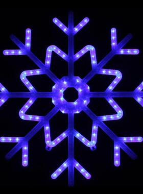 户外节1米LE26549D蓝加雪花挂白件彩色饰装大型流日水雪花夜光