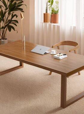板桌书桌大厅桌多人阅读桌客52191家用一体大长现代简约办公桌