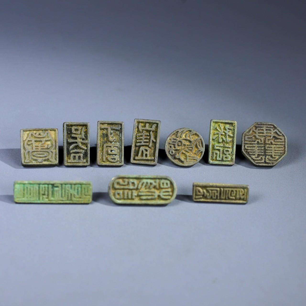 仿古铜印章摆件成品篆风盖章古办古玩公刻室收藏工艺品ZQ093铜制
